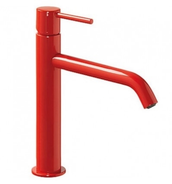 Imagen de Grifo de lavabo monomando Tres Study Cromo rojo modelo  TRES 262.307.01.TRO.D